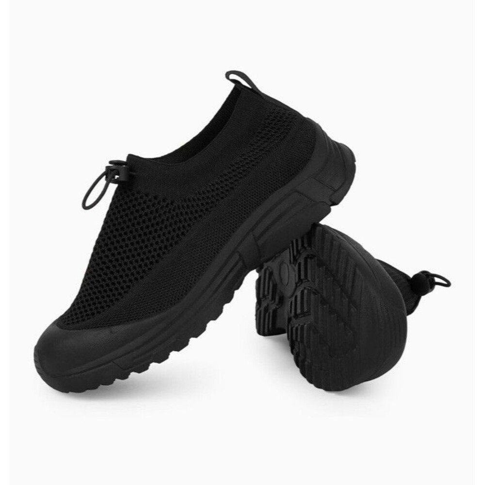 Tigeridea Women’s Walking Shoes Workout Slip On Mesh Sneakers Black Size 8 - Picture 2 of 15
